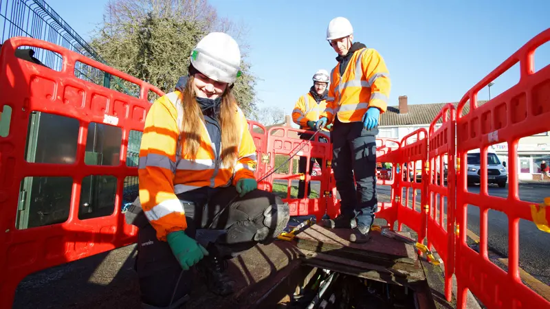 engineers working