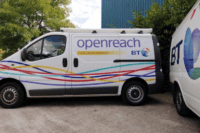 bt openreach vans in a parking lot